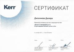 Дисалиева реставрация боковой группы зубов