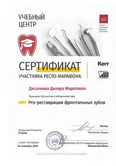 Дисалиева про реставрации фронт